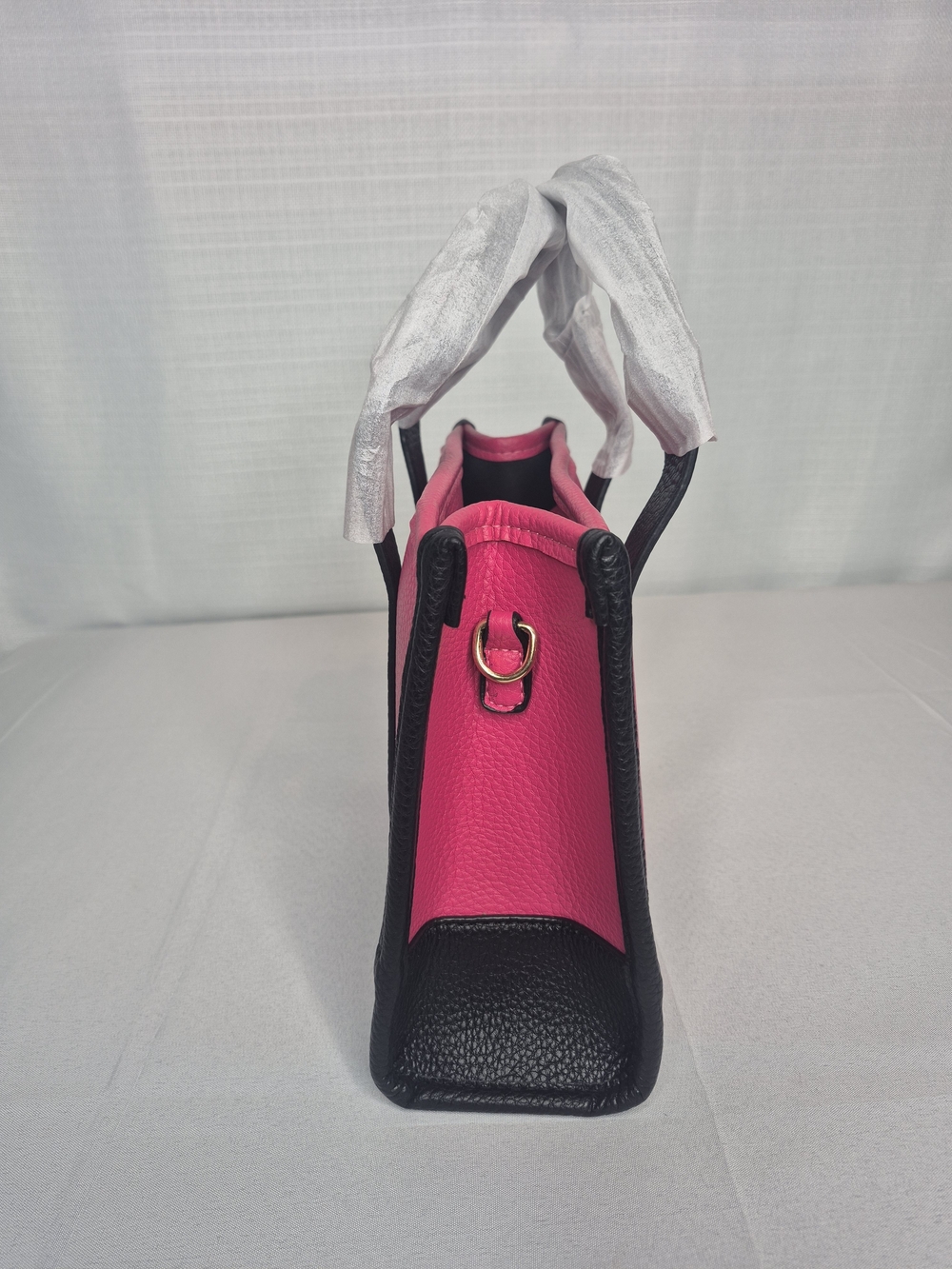Fashion Pink and Black Women’s Structured Tote Bag NWOT - Picture 7 of 12